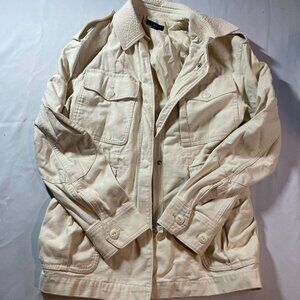 Rag & Bone Parka Jacket‎ Womens XS Tan Full Zip Long Sleeve Oversized Pockets